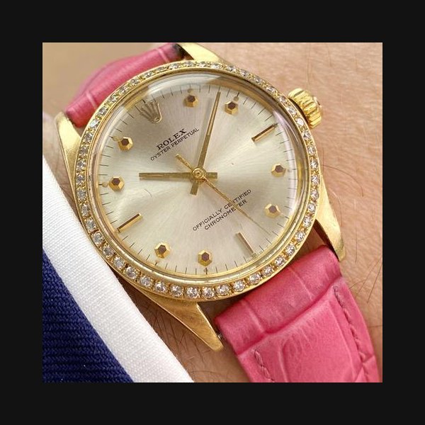 Rolex Rolex Oyster PerpetualSolid Gold ref 6548 30mm Vintage Lady Damen Hexagonal Indices 6548