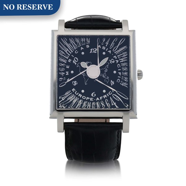 Jean-Mairet & Gillman CONTINENTES STAINLESS STEEL MULTI TIME-ZONE WRISTWATCH CIRCA 2005