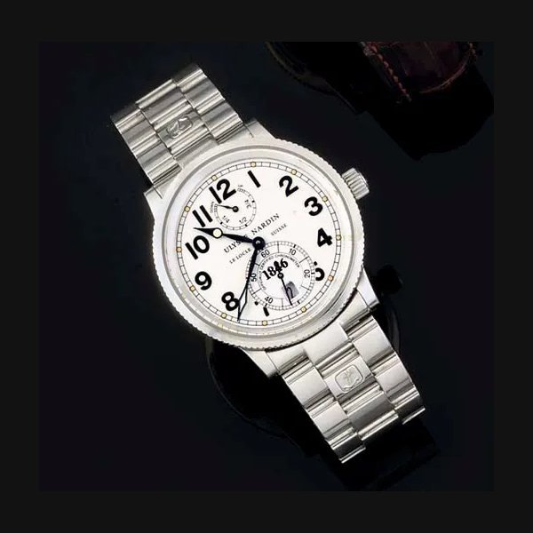 Ulysse Nardin Ulysse Nardin. A Stainless Steel Automatic water resistant wristwatch on matching bracelet with date indication · 263-22