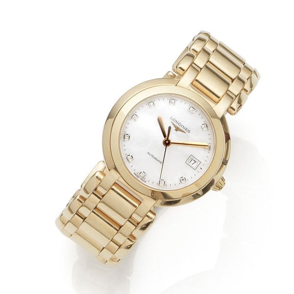 Longines Longines. A midsize 18K rose gold automatic calendar bracelet watch Prima Luna, Ref:L.8.113.8, Case No.35379602, Circa 2010