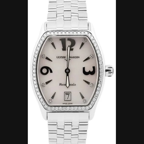 Ulysse Nardin Michelangelo
PAPERS Ladies Michelangelo MOP DIAMOND 32mm Steel 113-49/691 BOX