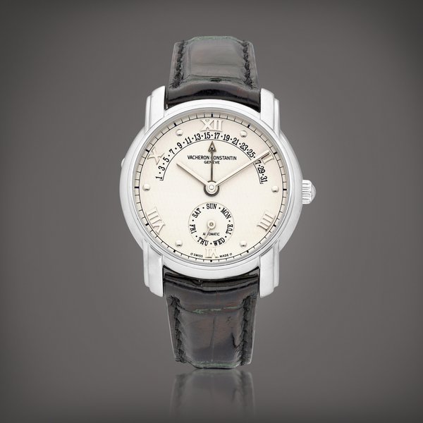 Vacheron Constantin Patrimony, Reference 47245/2 | A white gold wristwatch with day and retrograde date, Circa 2000 | 江詩丹頓 | Patrimony 型號47245/2 | 白金腕錶，備星期及逆跳日期，約2000年製 · 47245/2