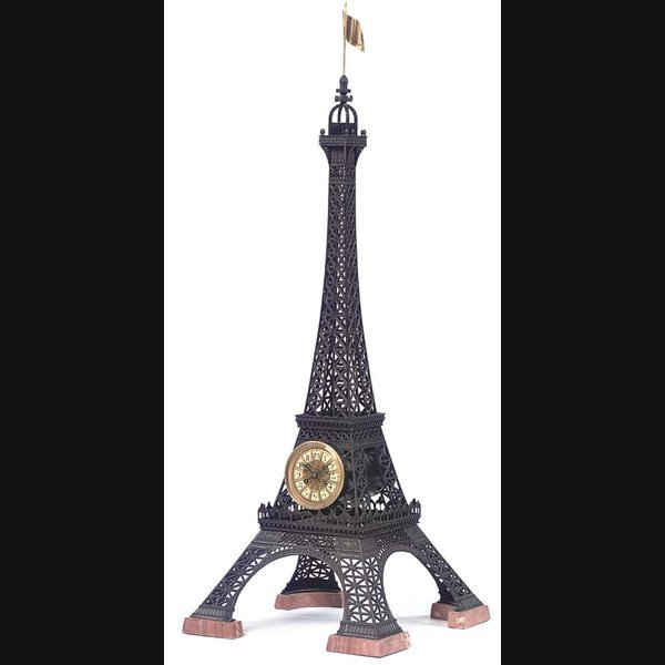 A French bronze and pink marble novelty striking mantel clock, circa 1890