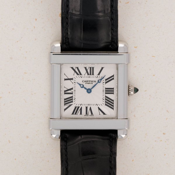 Cartier Cartier Tank Chinoise CPCP 2685H Platinum Guilloche Dial