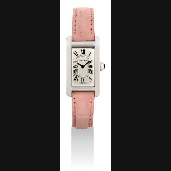 Cartier CARTIER. A LADY'S 18K WHITE GOLD RECTANGULAR WRISTWATCH SIGNED CARTIER, REF. 2489, CASE NO. 27958 SM, CIRCA 2005