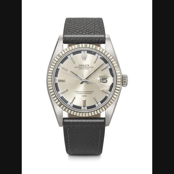 ROLEX. AN EXTREMELY RARE AND ATTRACTIVE STAINLESS STEEL AUTOMATIC WRISTWATCH WITH SWEEP CENTRE SECONDS AND DATE DATEJUST MODEL, REF. 1601, CASE NO. 3'379'397, CIRCA 1973
