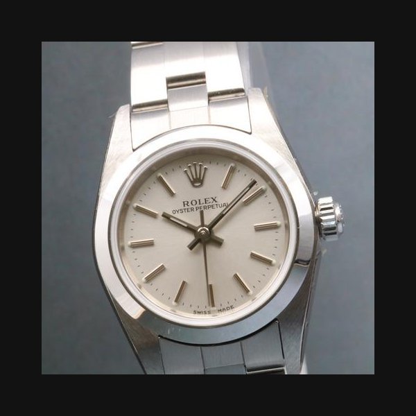 Rolex Rolex Oyster Perpetual[N MINT] ROLEX Oyster Perpetual 76080 SS 25mm White Dial Automatic Women's Watch