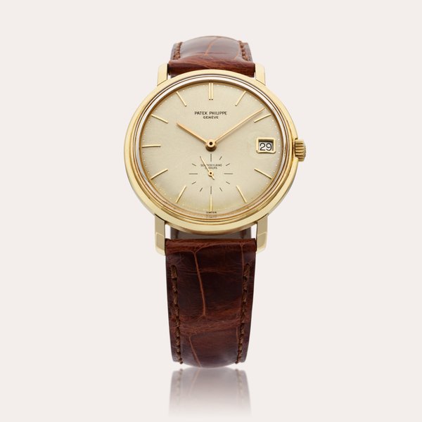Patek Philippe Reference 3445 Calatrava | Retailed by Serpico Y Laino: A yellow gold automatic wristwatch with date, Made in 1964