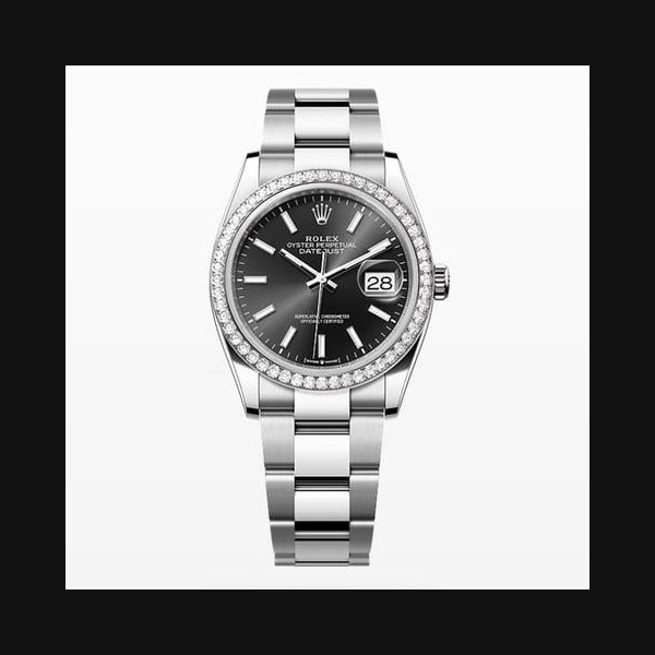 Rolex Rolex Datejust36 NEW 2024 Black Index Dial Diamond Bezel Stainless Steel Oyster Bracelet