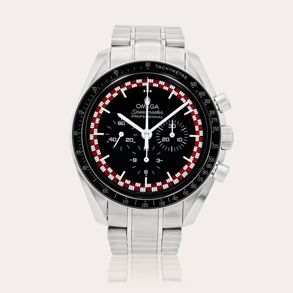 Omega Speedmaster 'Tintin' limited edition, reference 311.30.42.30.01.004    Montre bracelet chronographe en acier |  Stainless steel chronograph wristwatch with bracelet     Vers 2017 |  Circa 2017