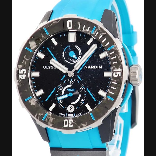 ULYSSE NARDIN Diver Net Azur 1183-170-2B/3A Men's Automatic 44mm Watch #HD221