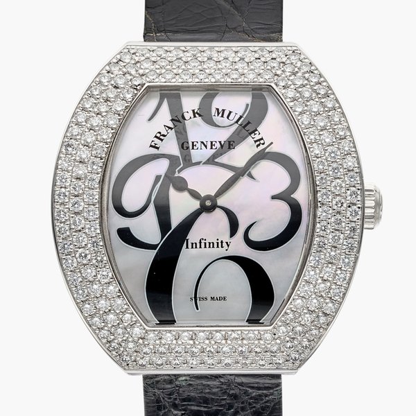 Franck Muller Reference 3535 QZ A D3 Infinity | A white gold and diamond-set wristwatch with mother-of-pearl dial, Circa 2010