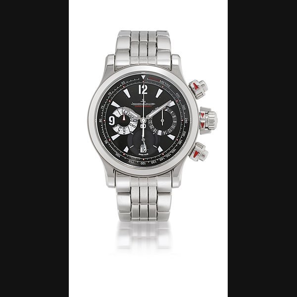 Jaeger-Lecoultre JAEGER-LECOULTRE, MASTER COMPRESSOR CHRONOGRAPH STAINLESS STEEL AUTOMATIC CHRONOGRAPH WRISTWATCH WITH DATE DISPLAY AND BRACELET NO. 1742, CIRCA 2007
