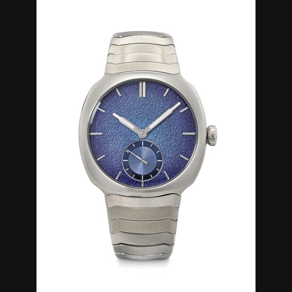 H. MOSER & CIE. A CAPTIVATING STAINLESS STEEL WRISTWATCH WITH BLUE ENAMEL DIAL STREAMLINER MODEL, REF. 6500-1200, CASE NO. 200'135'697, CIRCA 2024