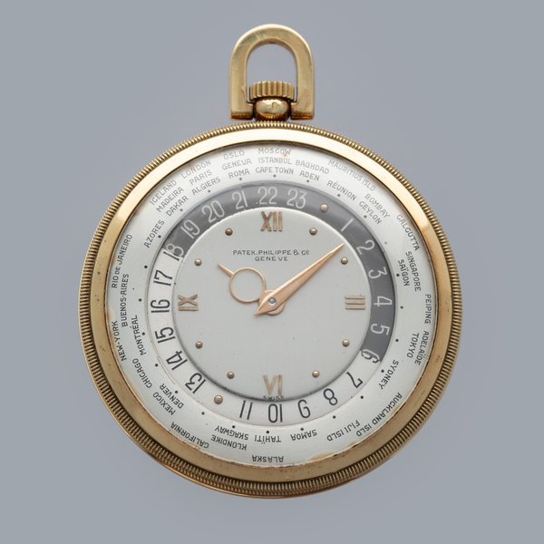 Patek Philippe Patek Philippe World Time Pocket Watch 605 HU 18k YG with Extract of the Archives