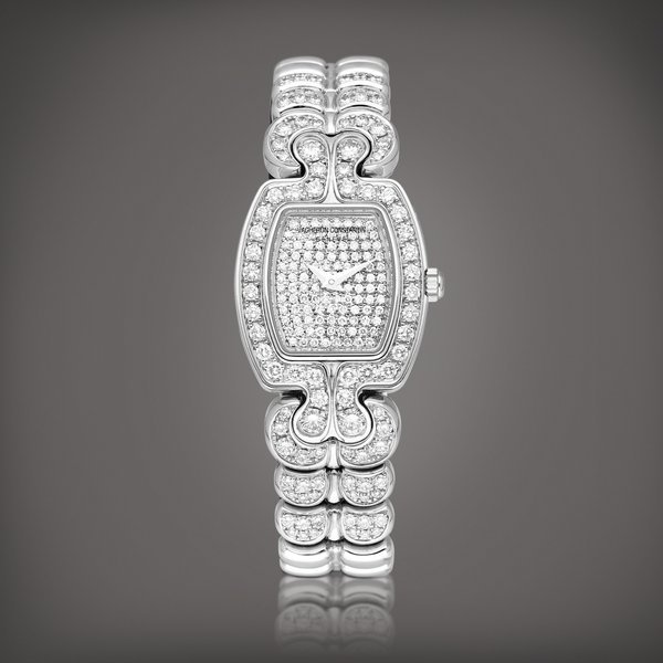 Vacheron Constantin A white gold and diamond-set bracelet watch, Circa 2005 | 江詩丹頓  白金鑲鑽石鏈帶腕錶，約2005年製