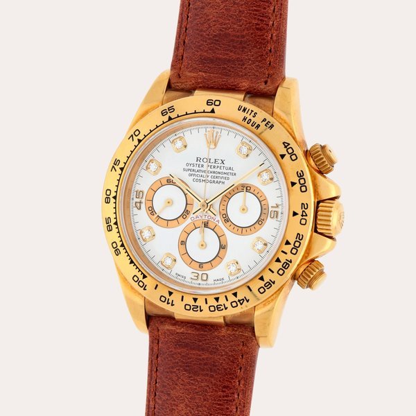 Rolex Daytona 'Zenith', Reference 16518 | A yellow gold and diamond-set chronograph wristwatch | Circa 1993 · 16518