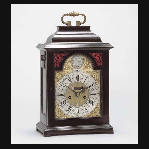 A George I ebonised striking table clock with quarter repeat CHRISTOPHER GOULD, LONDON. CIRCA 1715