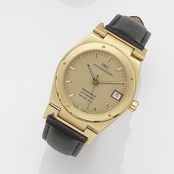 IWC. An 18K gold automatic calendar wristwatch Ingenieur, Case No.2516185, Movement No.2460484, Circa 1985