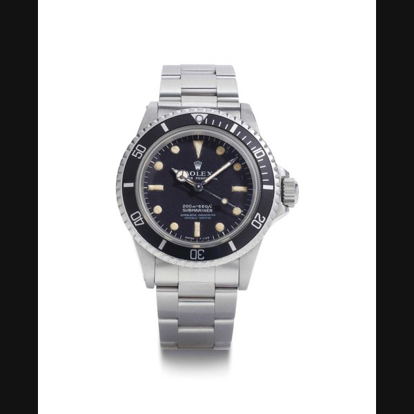 Rolex. A Stainless Steel Automatic Meters First Wristwatch With Center Seconds And Bracelet SIGNED ROLEX, OYSTER PERPETUAL, SUBMARINER, 200M=660FT, REF. 5512, CASE NO. 1'565'294, CIRCA 1966