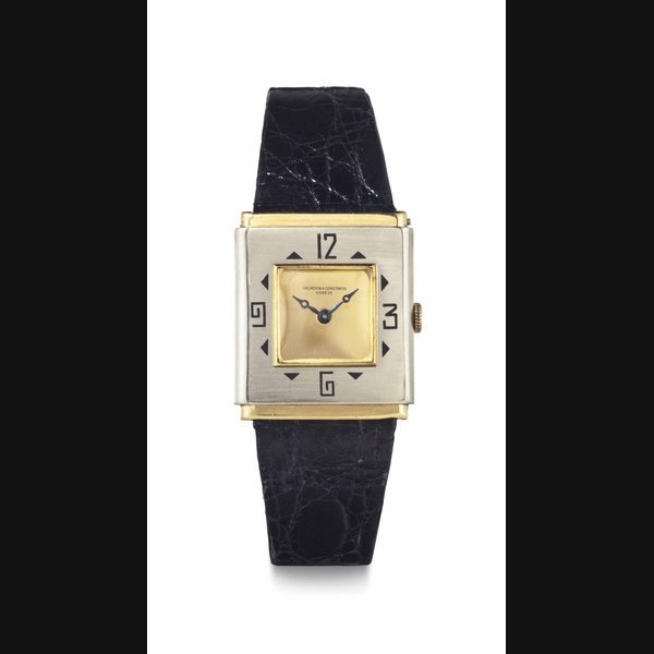 Vacheron Constantin Vacheron Constantin. An 18k Gold Two-Tone Square Wristwatch SIGNED VACHERON CONSTANTIN, GENÉVE, MOVEMENT NO. 414'442, CASE NO. 12723, MANUFACTURED IN 1930