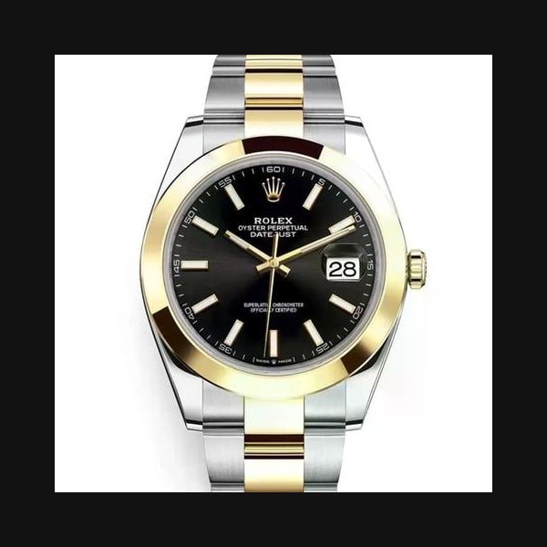 Rolex DatejustUnworn 2026 41mm Two-Tone Yellow Gold Black Index Dial Ref. 126303
