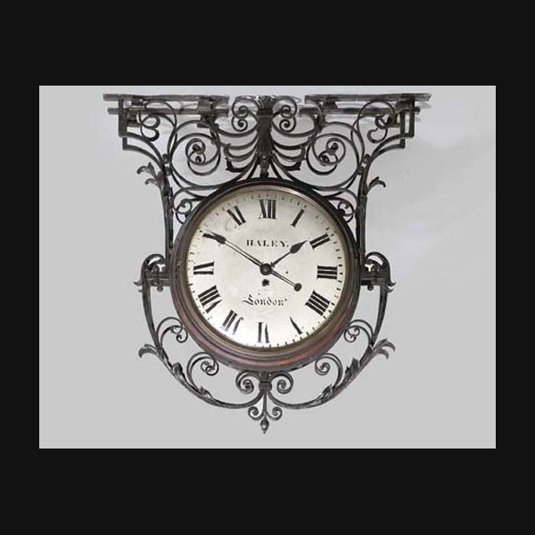 An English large double dial timepiece HALEY, LONDON. SECOND QUARTER 19TH CENTURY