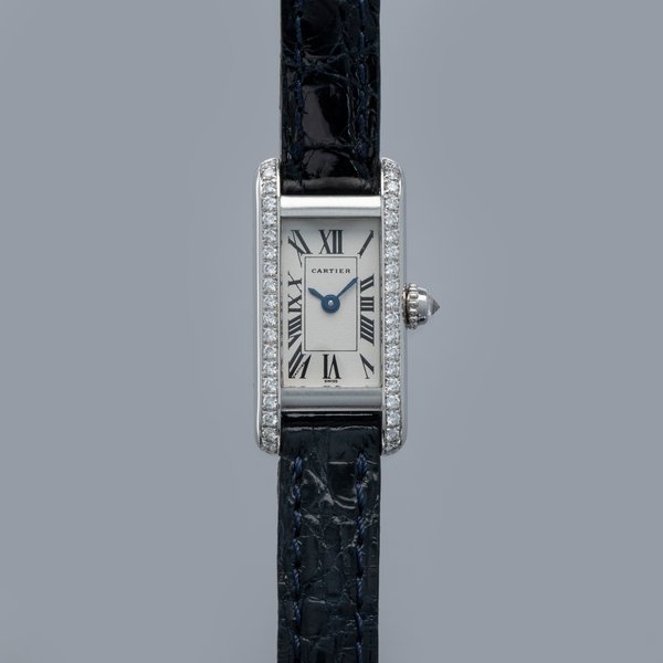 Cartier Cartier Tank Louis Mini Quartz 1381 Diamond Case and Crown 18k WG 