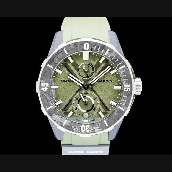 Ulysse Nardin 1183 Diver NET OPS SS Green Dial Ref. 1183-170-8A/3B