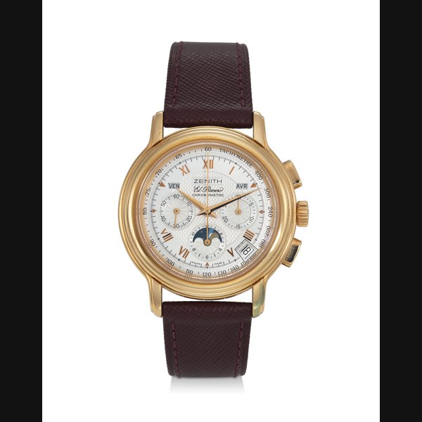 ZENITH, REF. 17.0240.410/01, EL PRIMERO CHRONOMASTER MOON, A FINE 18K ROSE GOLD TRIPLE CALENDAR CHRONOGRAPH WRISTWATCH WITH MOON PHASES
