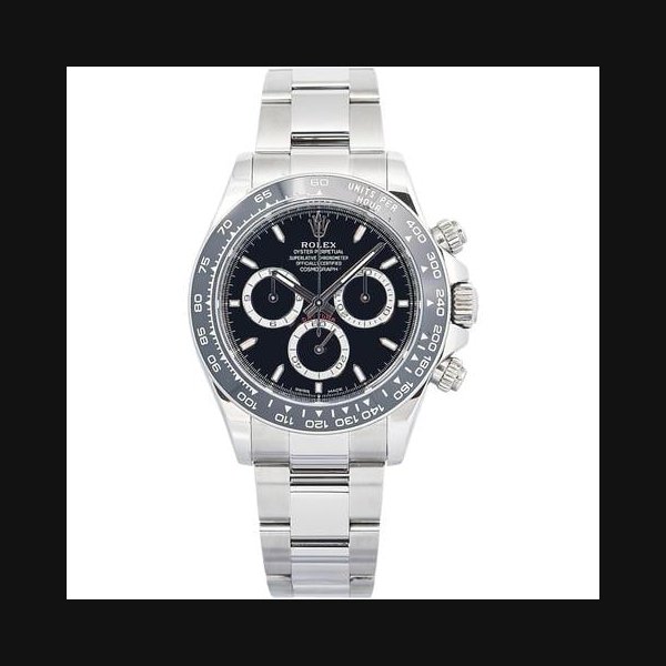 Rolex Daytona126500LN 2024 Card Oyster Stainless Steel Black Stick Automatic 40mm Cosmograph Daytona Black Bezel White Dial Oyster Bracelet