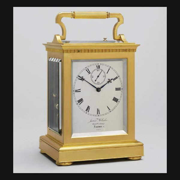 A Victorian giant gilt-brass striking and repeating carriage clock JAMES MCCABE, LONDON, NO.3365. CIRCA 1870