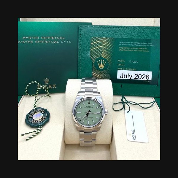 Rolex Oyster Perpetual34 UNWORN 2026 Rolex Oyster Perpetual 34mm Pistachio 124200
