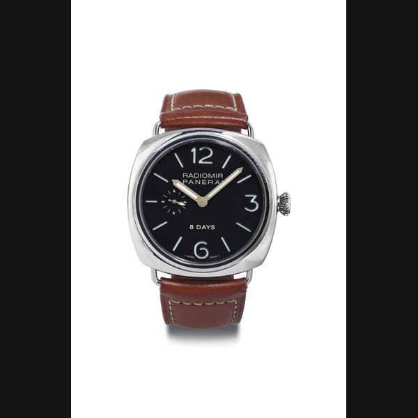 PANERAI. A LIMITED EDITION OVERSIZED STAINLESS STEEL CUSHION 8-DAY DIVER'S WRISTWATCH WITH ECCENTRIC SECONDS AND POWER RESERVE SIGNED OFFICINE PANERAI, RADIOMIR, FIRENZE 1860, NO. G171/550, NO. BB1124060, CASE NO. OP 6609, PAM 00190, CIRCA 2005