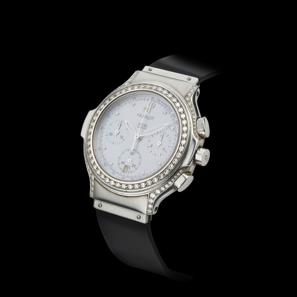 HUBLOT, CLASSIC FUSION, STEEL, DIAMONDS, CHRONOGRAPH, REF. 1640.844M.1.024