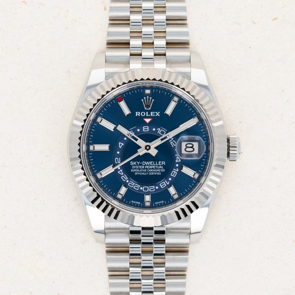 Rolex Sky-Dweller 326934 Bright Blue Dial Jubilee Bracelet