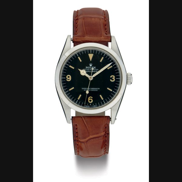 ROLEX. A STAINLESS STEEL AUTOMATIC WRISTWATCH WITH CENTER SECONDS SIGNED ROLEX, OYSTER PERPETUAL, EXPLORER, CASE NO. 2172301, REF. 1016, CIRCA 1967