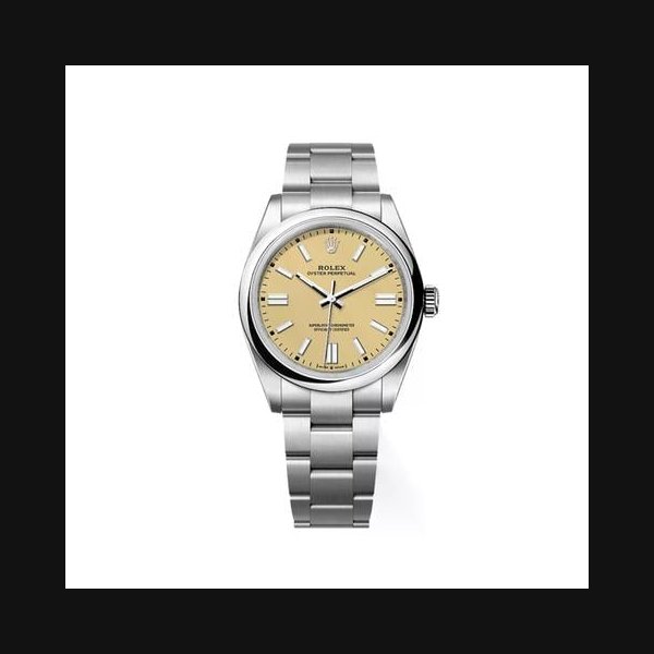 Rolex Oyster PerpetualNew 2025 Release Oyster Perpetual Stainless Steel Beige Dial 134300