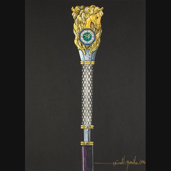 Gérald Genta Design of a sword-cane made as a special request from a Head of State with accompanying NFT  Circa 1996