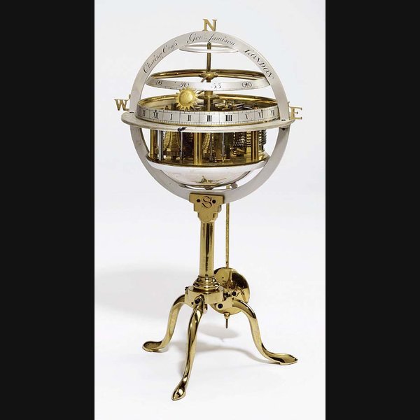 A Regency brass striking eight day spherical skeleton clock GEORGE JAMISON, LONDON. EARLY 19TH CENTURY