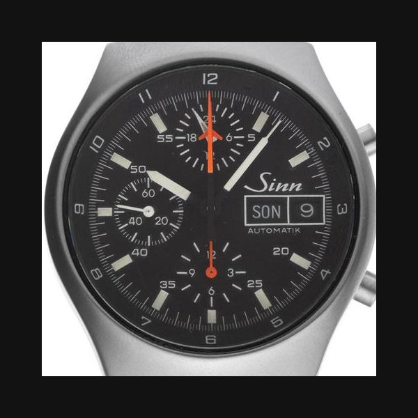 Sinn Sinn 157Ref.157 Bj.1992 Box&Beschreibung sehr gut Vintage 157 Chronograph Day-Date Lemania