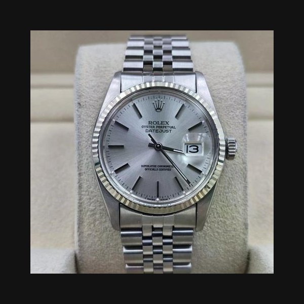 Rolex Rolex Datejust36 Datejust 36mm Oyster Perpetual 18k White Gold Steel Silver