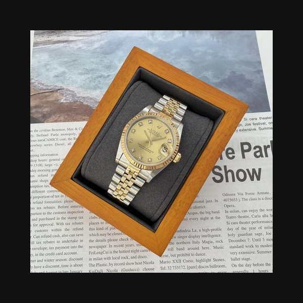 Rolex RolexDatejust Medium Ten Point Diamond 18K Combi 68273 [U]