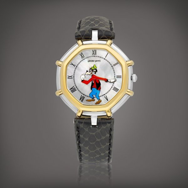 Gérald Genta "Goofy", Reference G.2860.7 | A yellow gold and stainless steel wristwatch with mother-of-pearl dial, Circa 1995 | "Goofy" 型號G.2860.7 | 黃金及精鋼腕錶，備珠母貝錶盤，約1995年製 · G.2860.7