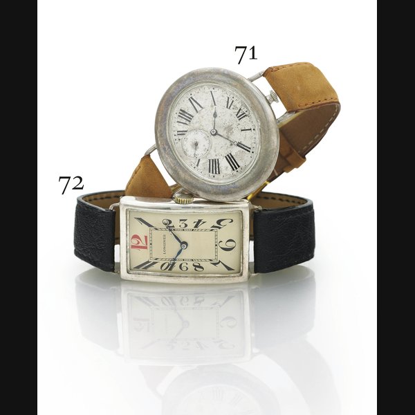 Movado MOVADO. A RARE AND UNUSUAL SILVER OVAL WRISTWATCH SIGNED MOVADO, NO. 581081, CIRCA 1915, Price & Market Data