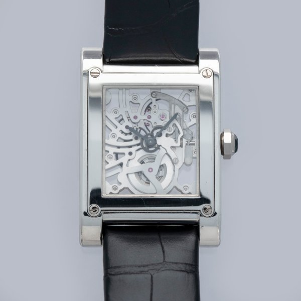 Cartier Cartier CPCP Tank à Vis Squelette 2772 Platinum