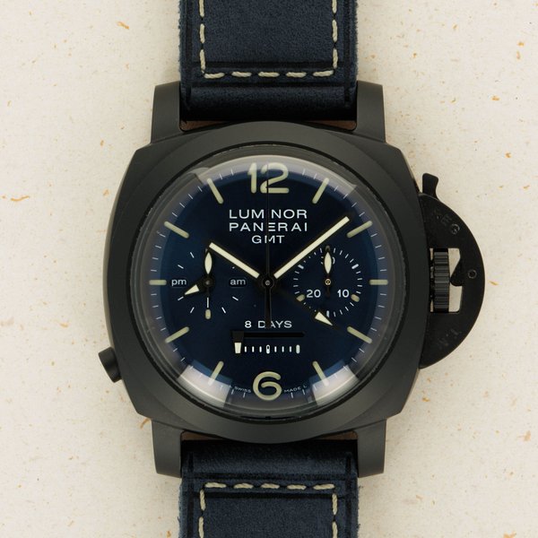 Panerai Luminor 1950 8 Days Chrono Monopulsante GMT Blu Notte PAM1135