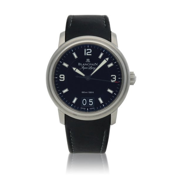 Blancpain Aqua Lung Léman, Ref. 2850B  Limited edition stainless steel wristwatch with digital date display  Circa 2012 · 2850B