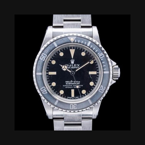 Rolex Submariner (No Date)5512 Submariner SS Matte Black Dial Circa. 1971