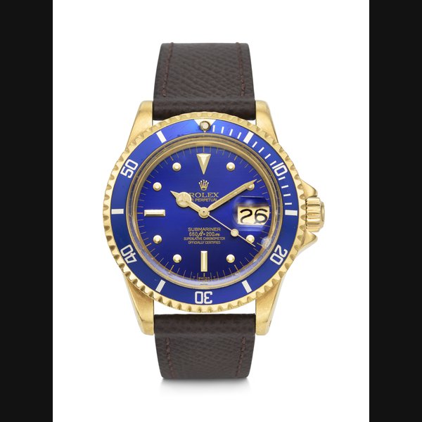 ROLEX. AN ATTRACTIVE 18K GOLD AUTOMATIC WRISTWATCH WITH SWEEP CENTER SECONDS AND DATE SUBMARINER MODEL, REF. 1680⁄8, CASE NO. 3'291'034, CIRCA 1973